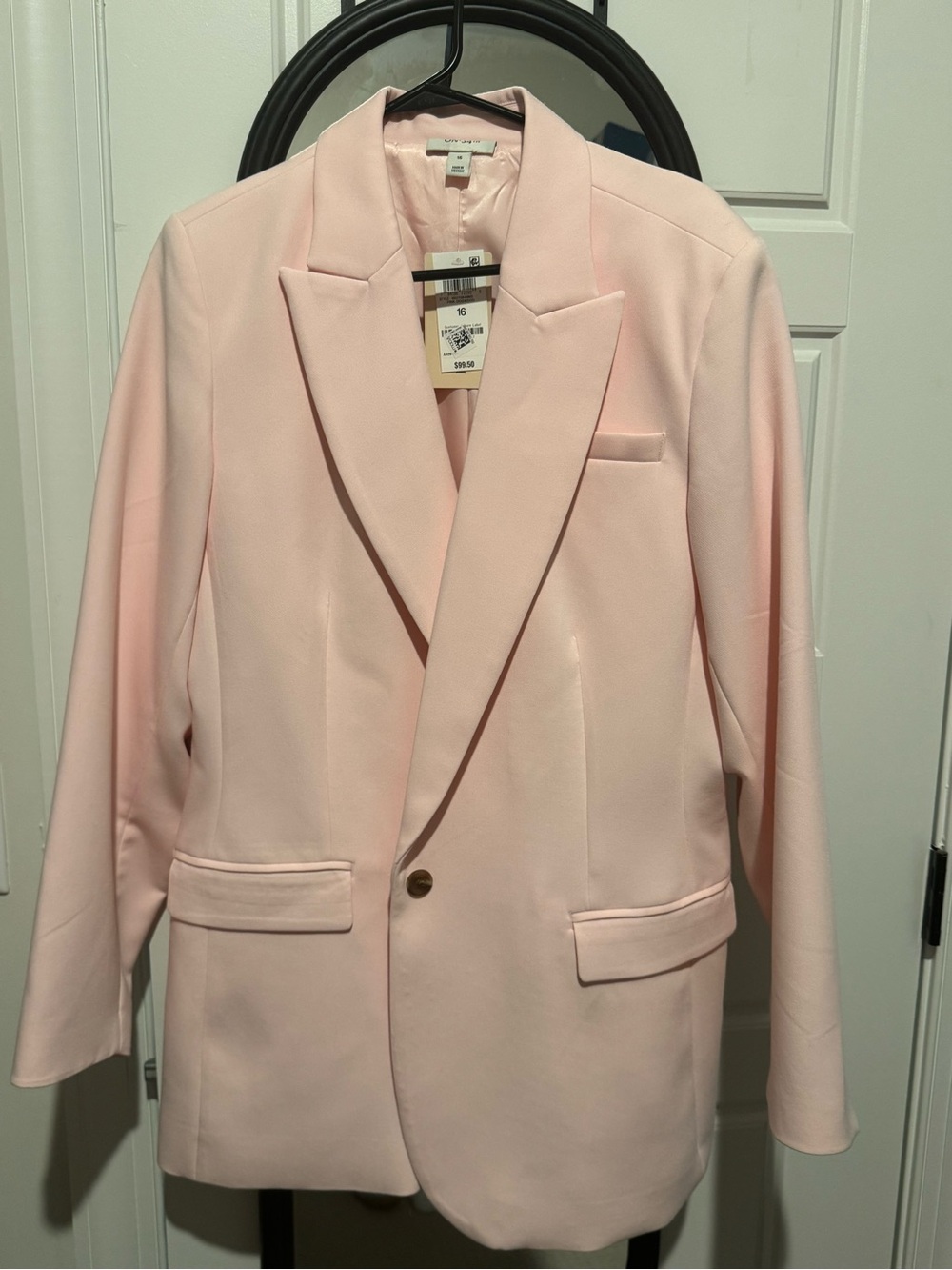 1. State Blush Pink Single-Button Tailored Blazer